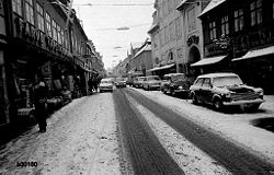 Stengade 27 november 1973 fotograferet af Anne-Sofie Rubæk .