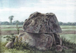 Dyssekammeret ved Nyrup, tegnet af A.P. Madsen under herredsberejsningen 1884.