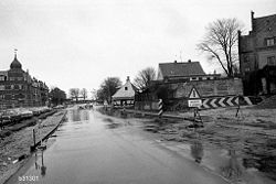 Anlæggelsen af Kronborgvej. Foto: Anne-Sofie Rubæk 15/4 1975