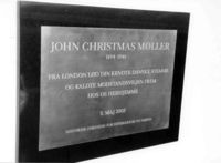 Mindeplade for John Christmas Møller