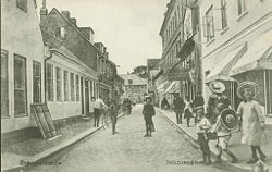 Sct. Olai Gade set mod Fiolgade fra Stjernegade ca. 1910