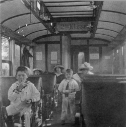 Interiør af Kystbanetog, 1914