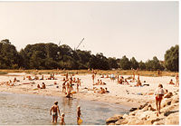 Stranden mellem Kronborg og Nordhavnen 1983