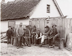 Hornbækfiskere i 1880'erne. Foto: Carl Curman
