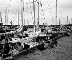 Hornbæk Havn 22/7 1974. Foto: Anne-Sofie Rubæk