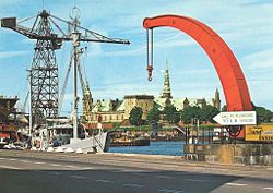 Havnekranen. Postkort.