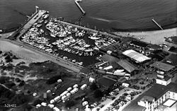 Hornbæk Havn set fra oven 28/7 1979. Foto: Jørgen Rubæk Hansen