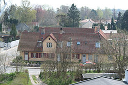 Tibberup Møllegaard fotograferet fra møllen i foråret 2007