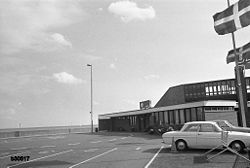 LB Færgernes terminal på nordre mole 2/8 1974. Foto: Anne-Sofie Rubæk