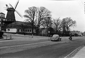 Hollandske Mølle og lidt af Kongevejen i 1968. Foto: Jørgen Rubæk Hansen