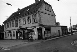 Kongensgade 11 23/1 1974 umiddelbart før nedrivningen. Foto: Anne-Sofie Rubæk
