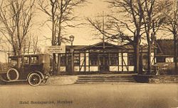 Restaurant Bondegården før sabotagebranden i 1944.