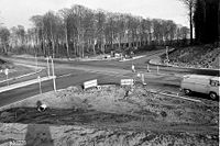 Krydset Esrumvej-Hornbækvej (Dale Krydset) 23/1 1975. Foto: Anne-Sofie Rubæk