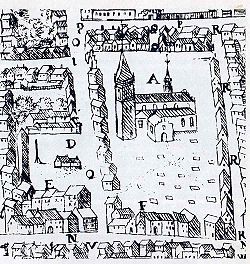 Udsnit af Resens kort fra 1660