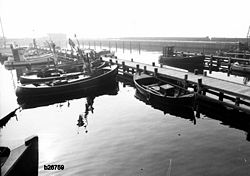 Snekkersten Havn 17/3 1990. Foto: Jørgen Rubæk Hansen